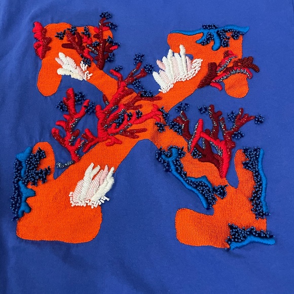 Off-white Women's Blue Cotton T-shirt Size S - Picture 6 of 12